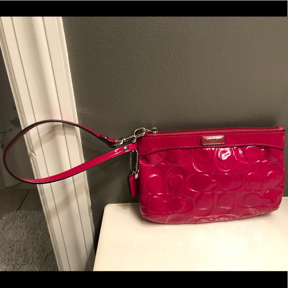 Coach Wristlet - Deep Hot Pink